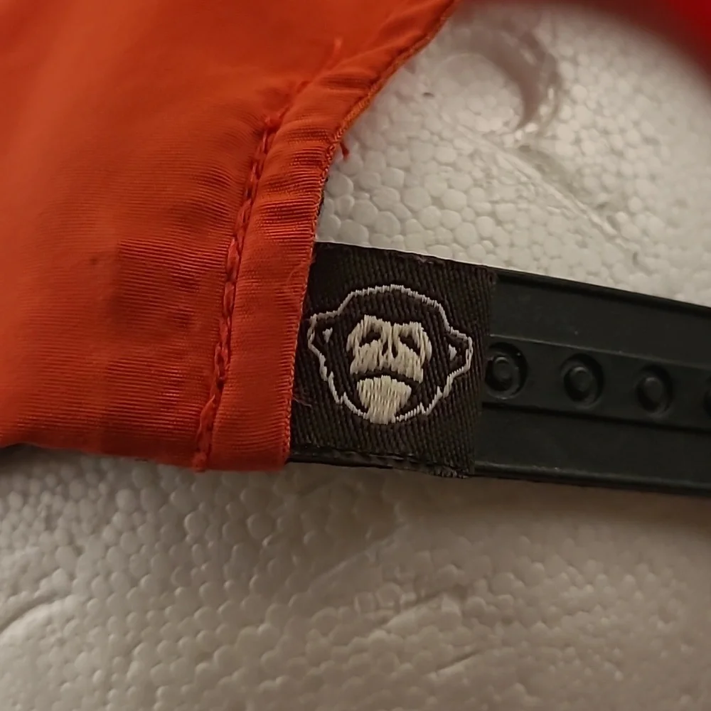 HOWLER BROS Orange Flat Bill Spellout‎ Logo Mens Snapback Casual Preppy Hat Cap